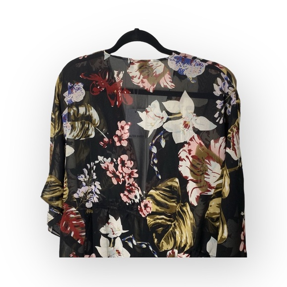 new Walter Baker ✈︎ Tulum Sheer Tropical Print Kimono Longline Duster Jacket ✈︎ - Picture 10 of 16